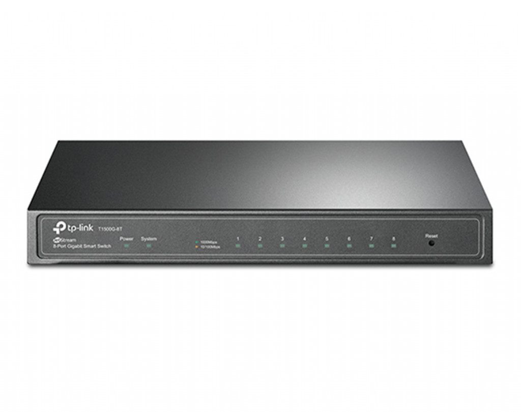 سوئیچ شبکه 8 پورت PoE تی پی لینک مدل T1500G-8T